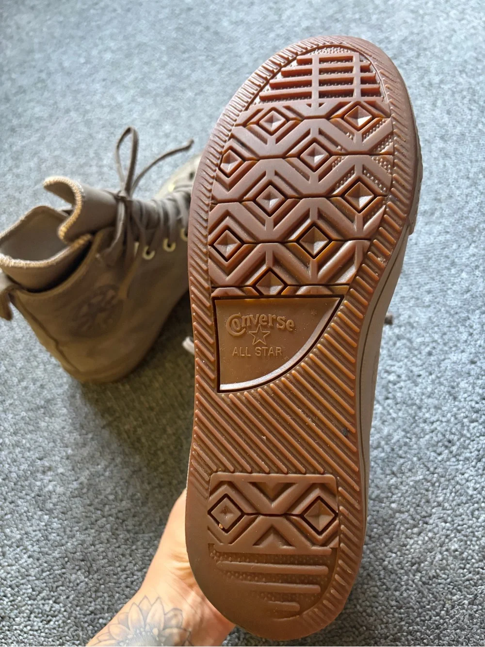 Converse Chuck Taylor All Star Boot 'Brown' suede waterproof women’s size 8 - Picture 6 of 9